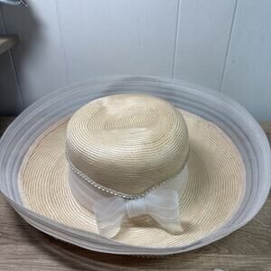 Jack McConnell Boutique Vintage Hat- Woman's Straw Hat/ Gems